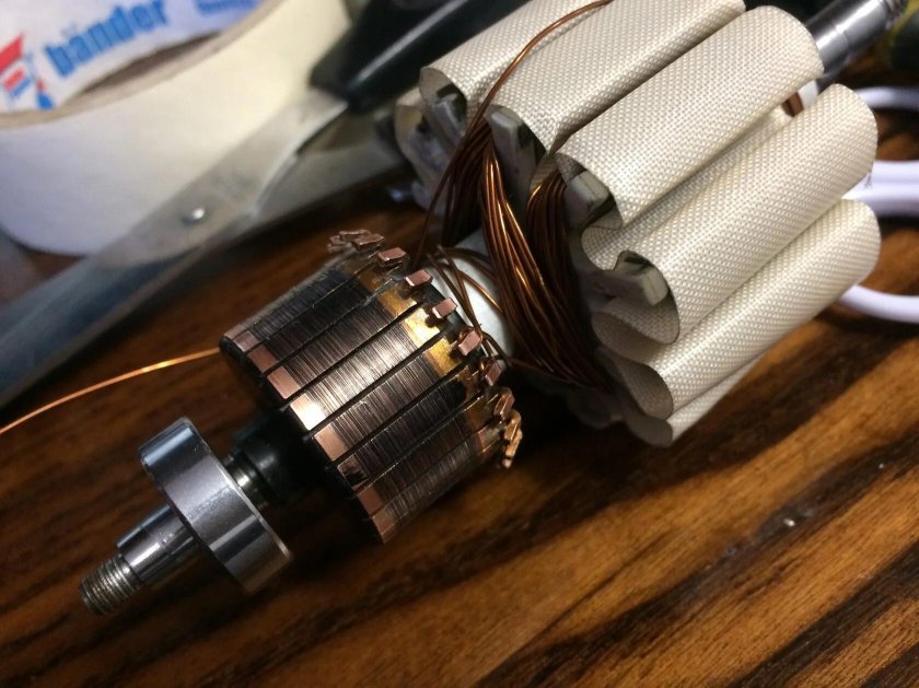 Перемотка якоря 12 пазов 12 ламелей