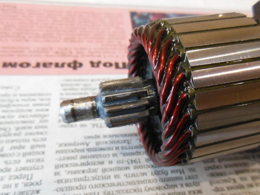 Якорь стартера редукторного