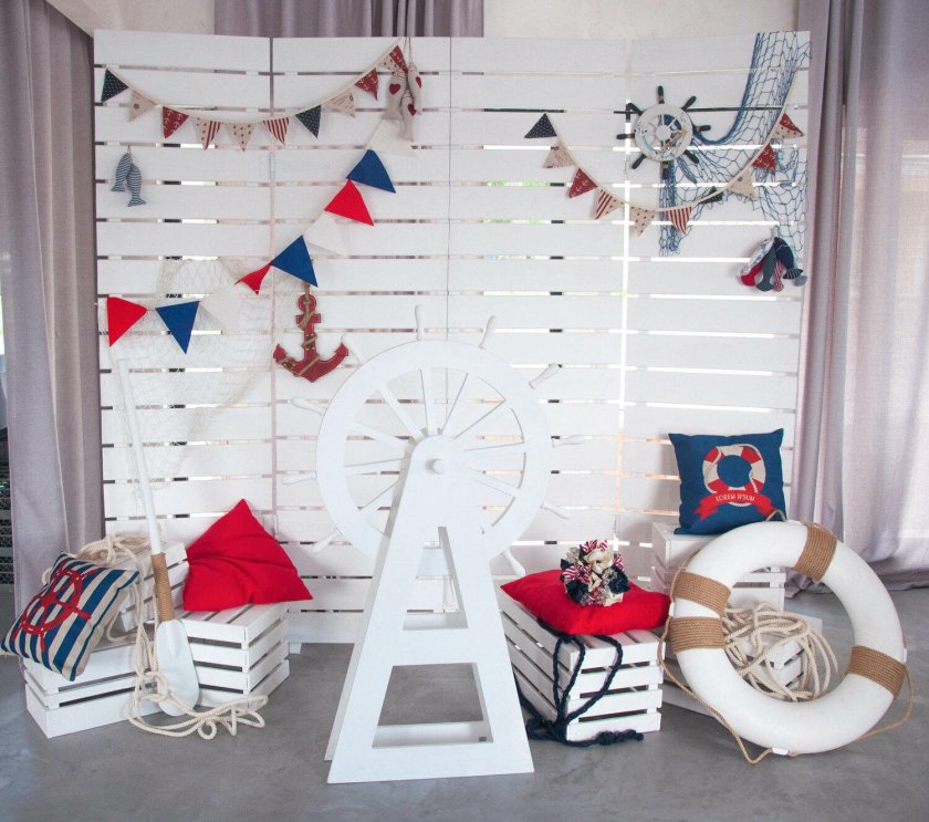 Фото зона в морском стиле