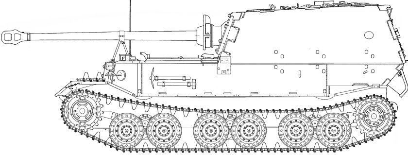 Фердинанд САУ чертежи