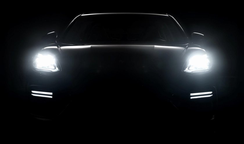 Porsche 911 фары в темноте
