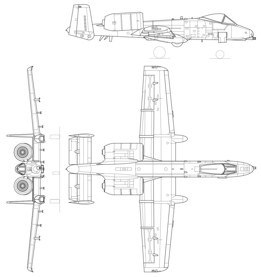 A-10 Thunderbolt II чертежи
