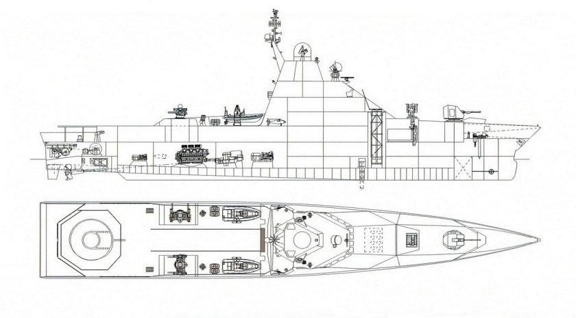 Патрульные корабли проекта 22160 схема