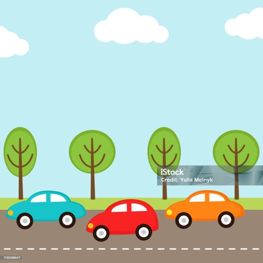 Дорога машинки вектор