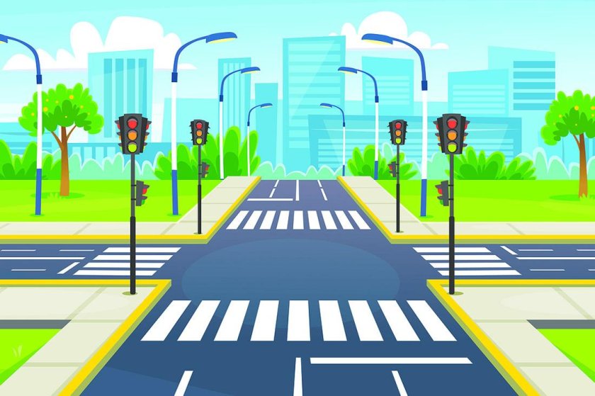 Дорога со светофором для детей