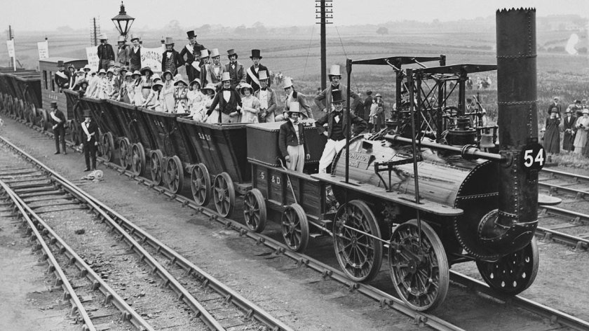 Первая железная дорога в Англии 1825