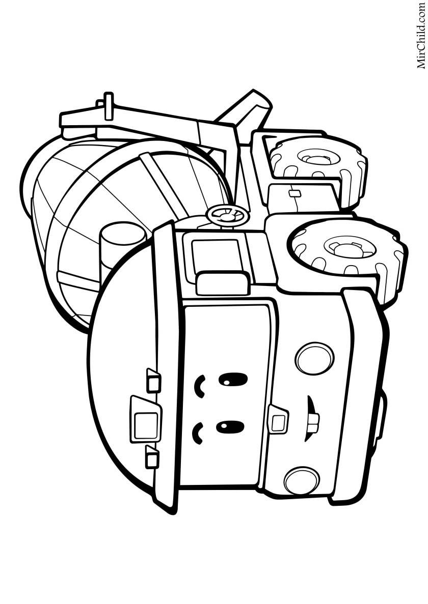 Робокар Поли раскраска