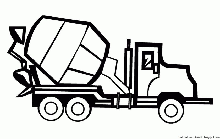 Бетона мешалка раскраска
