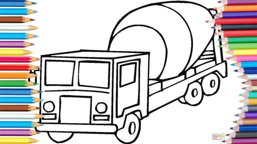 Бетономешалка Брудер раскраска