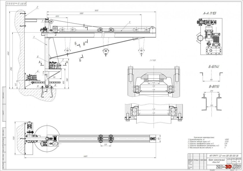 Кран консольно-поворотный 4081.53.270 сб