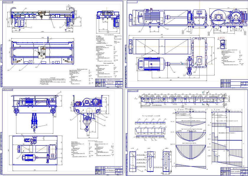 Мостовой кран 10 тонн чертежи