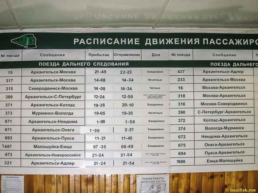 Расписание поездов