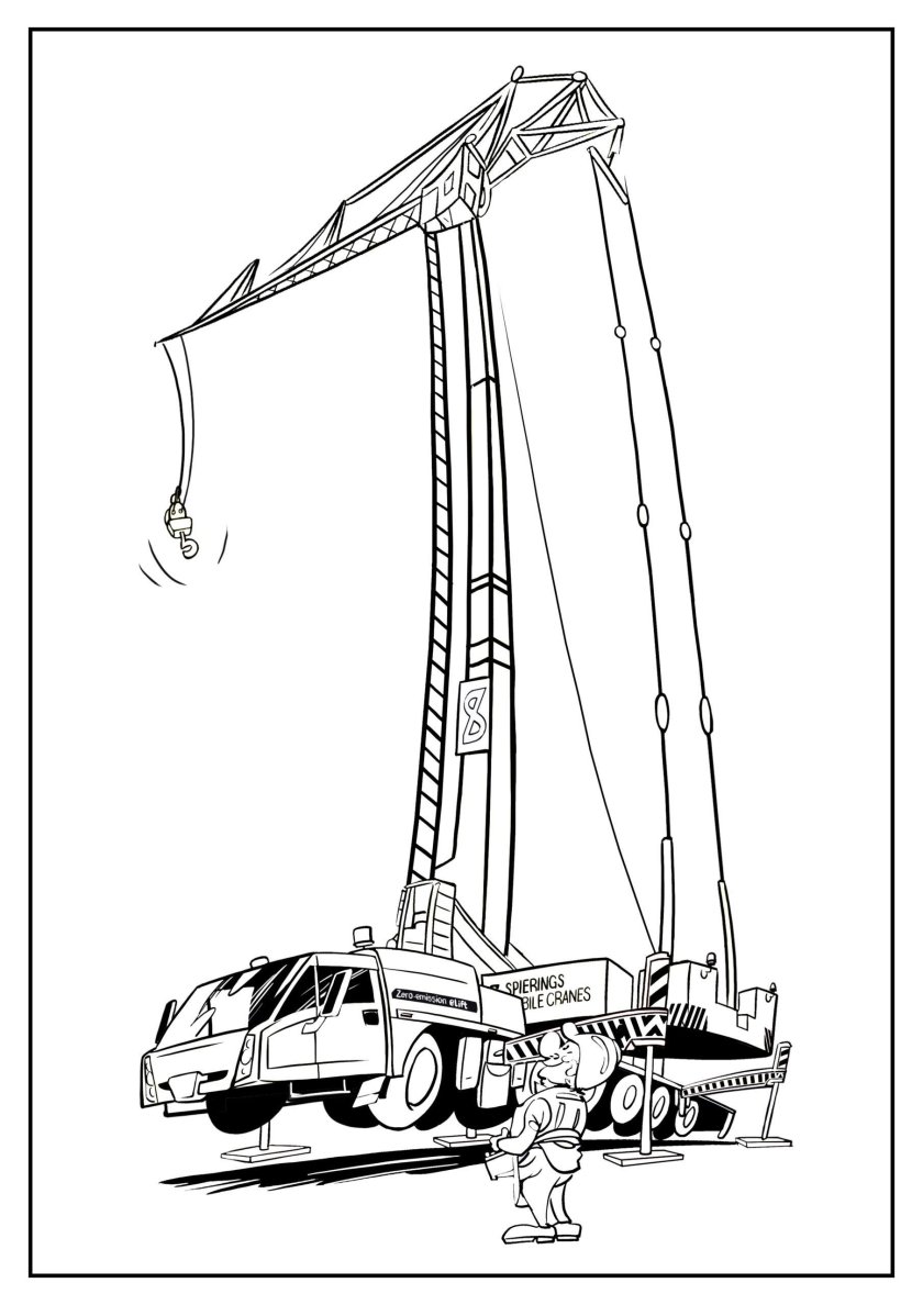 Автокран раскраска