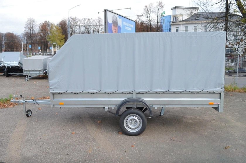 Крепление тента к прицепу