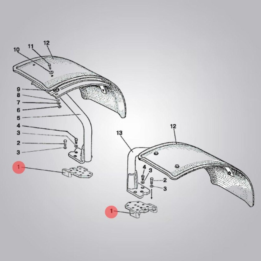 Кронштейн крепления переднего крыла МТЗ 82
