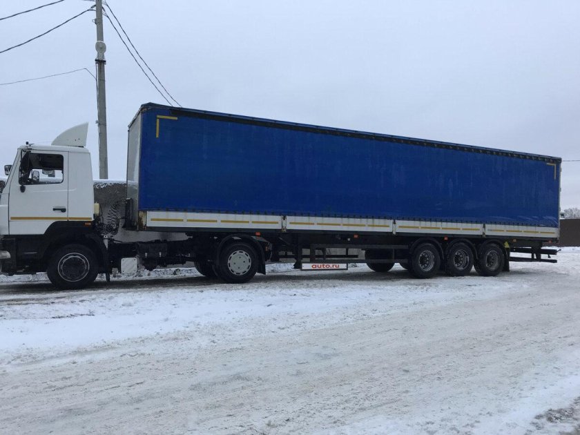 МАЗ 5432 С бортовым полуприцепом