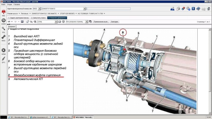 Полный привод Мерседес 4 matic схема