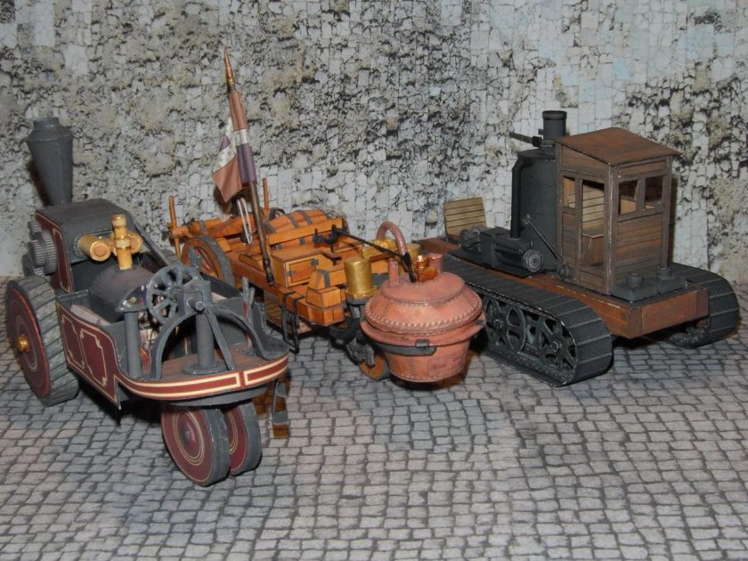 Паровой гусеничный трактор Блинова