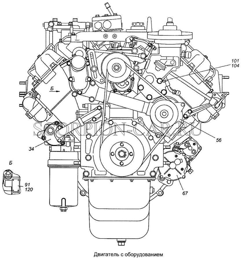 Двигатель КАМАЗ 740 агрегаты