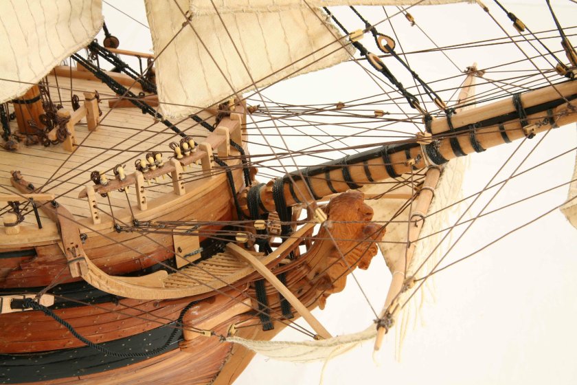 Бушприт на моделях парусных кораблей