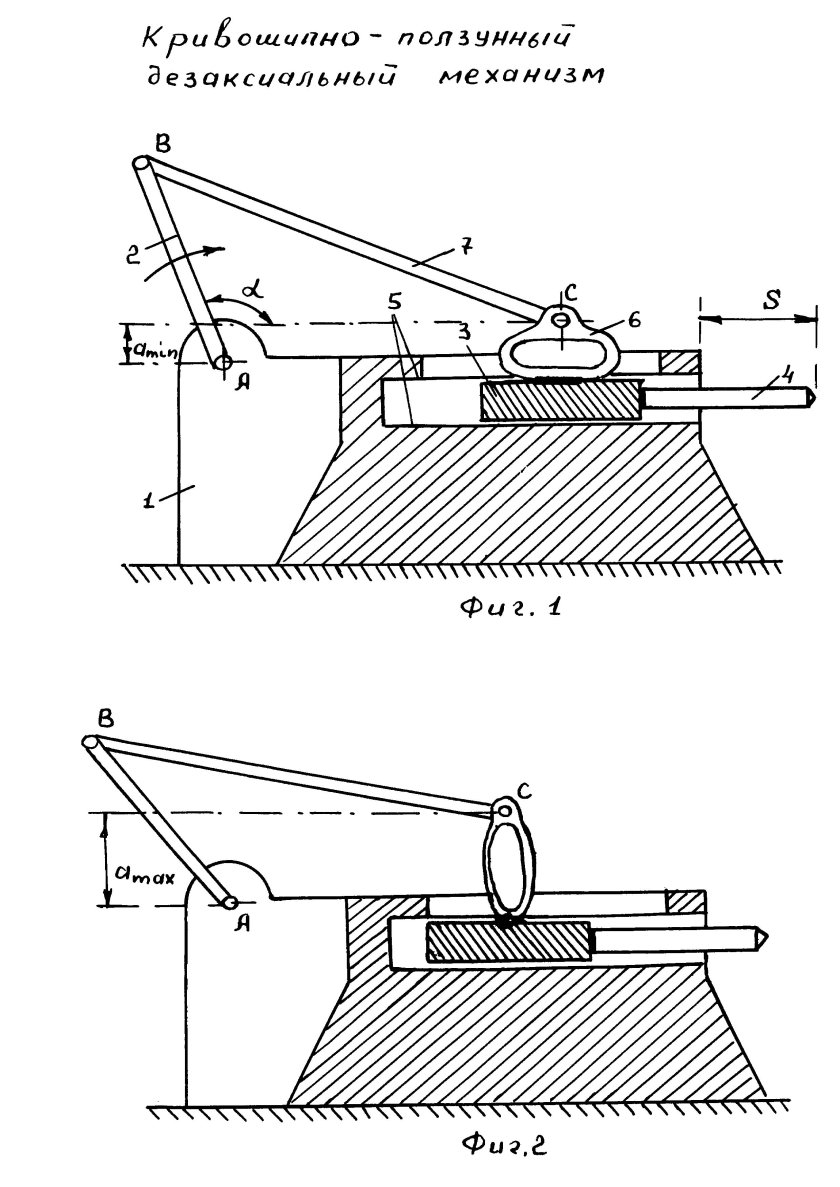 Ползунный дезаксиальный механизм