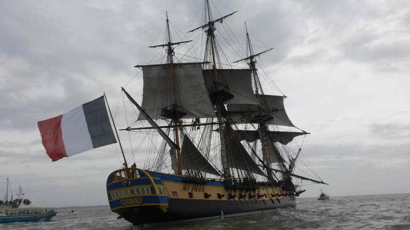 Французский парусный Фрегат Hermione