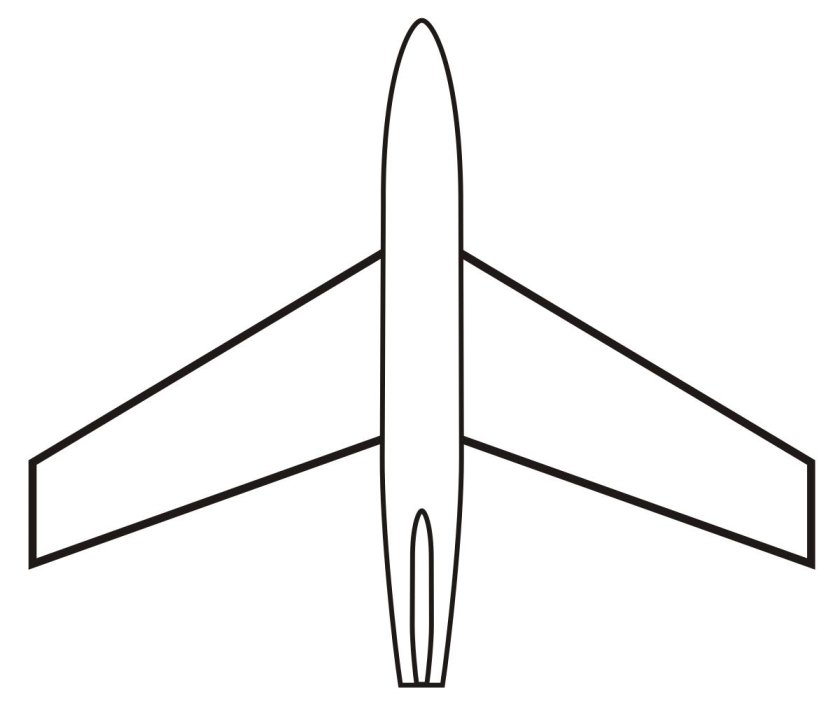 Самолет схематично