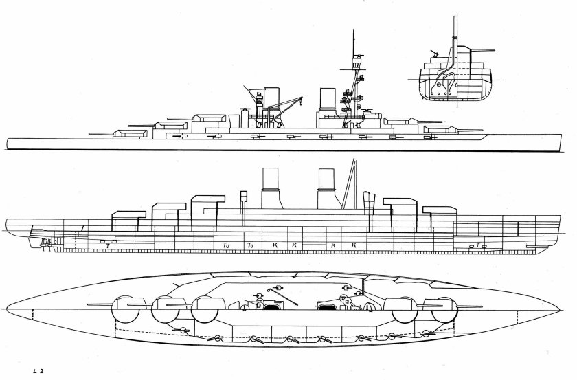 Чертежи линкора Кайзер