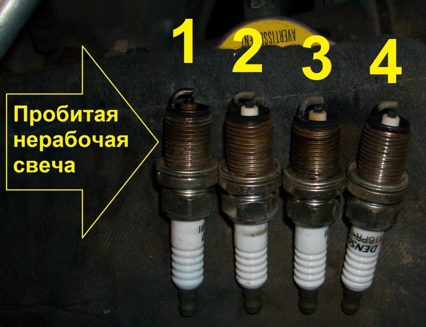 Нерабочая свеча зажигания