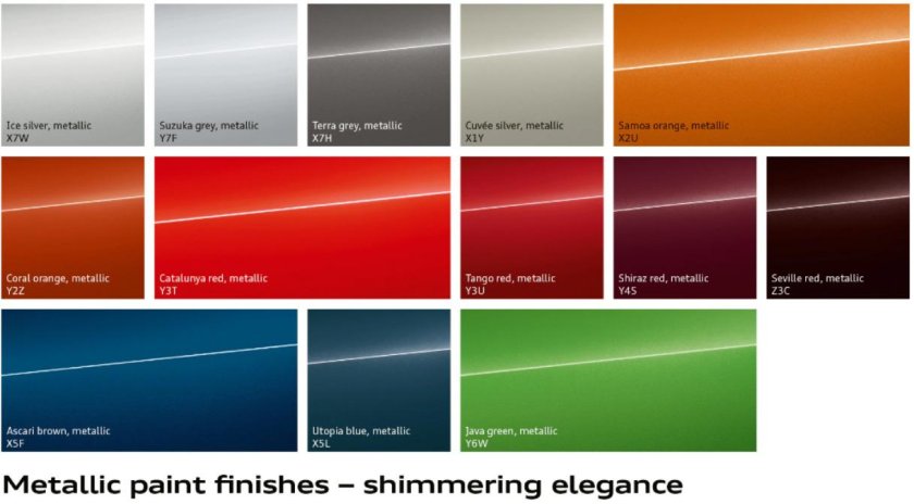 Коды красок Audi Exclusive