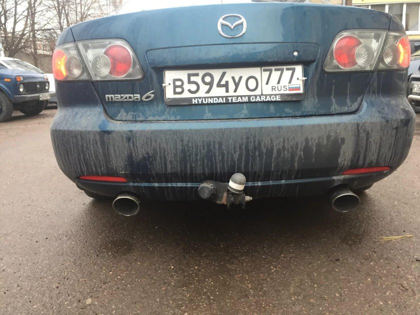 Двойной выхлоп Мазда 6 gg