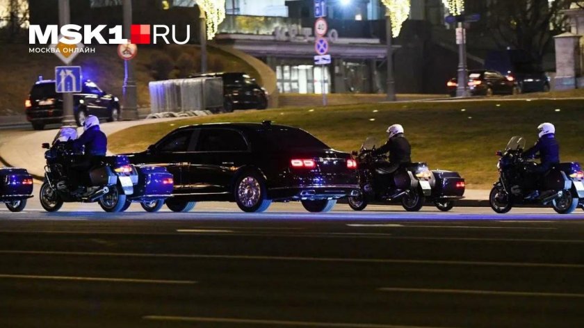 Кортеж си Цзиньпина в Москве