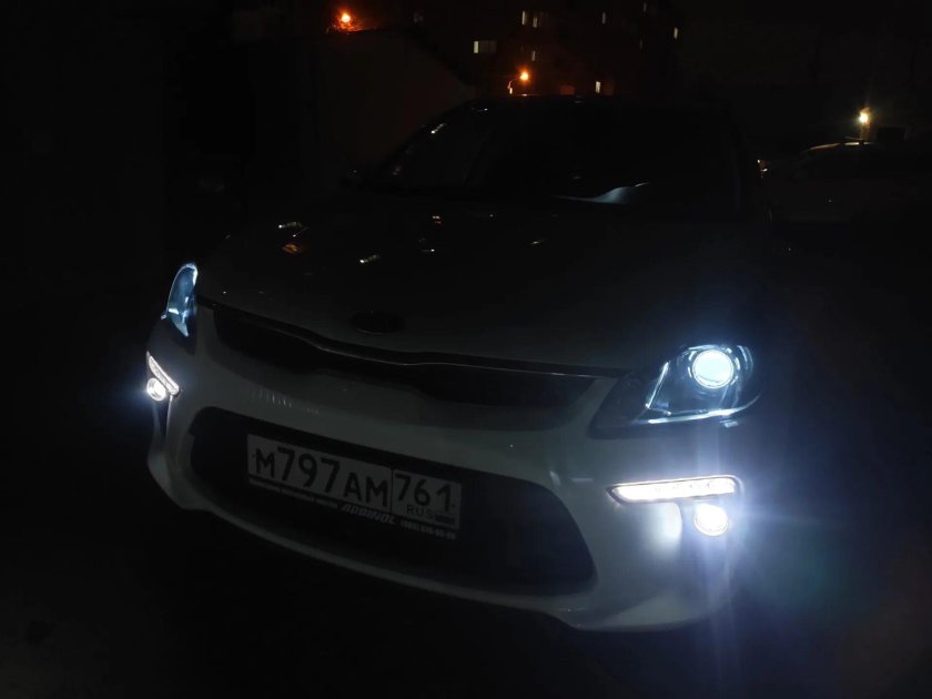 Лед ПТФ Киа Рио 4