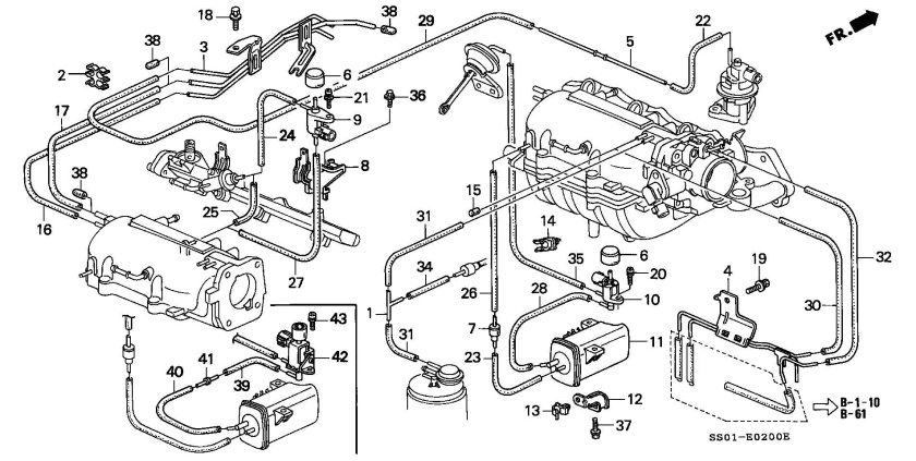 Схема системы охлаждения двигателя b20b
