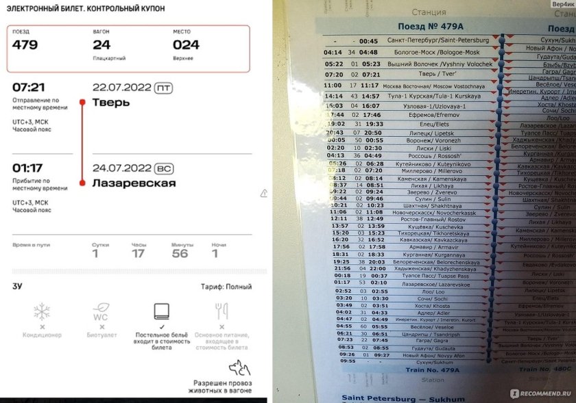 Поезд 479 а Санкт-Петербург Сухум