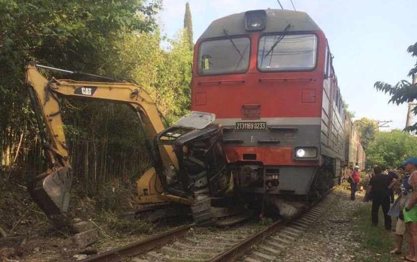Столкновение поездов в Абхазии