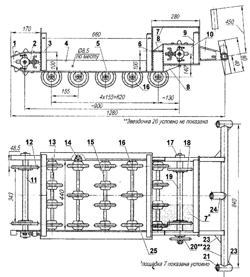 Гусеница Буран 380 чертеж