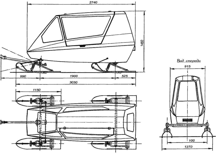 Снегоход ТТМ-1901 Беркут чертёж