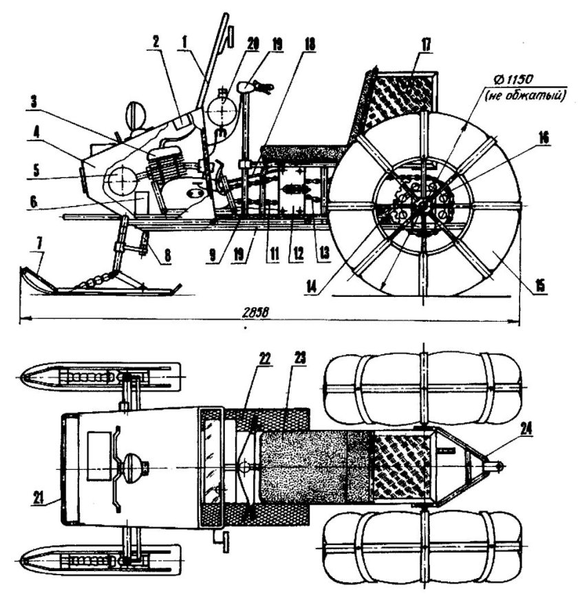 Пневмоход кузнечик Моделист конструктор