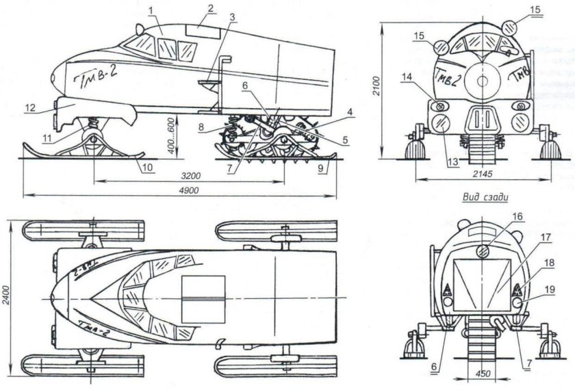 Снегоход Буран Размеры габариты