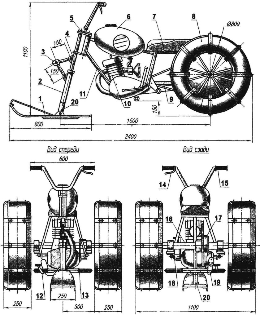 Чертежи трехколесного караката