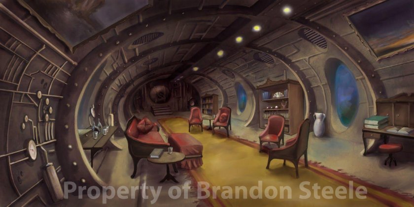 Интерьер подводной лодки Наутилус капитана Немо