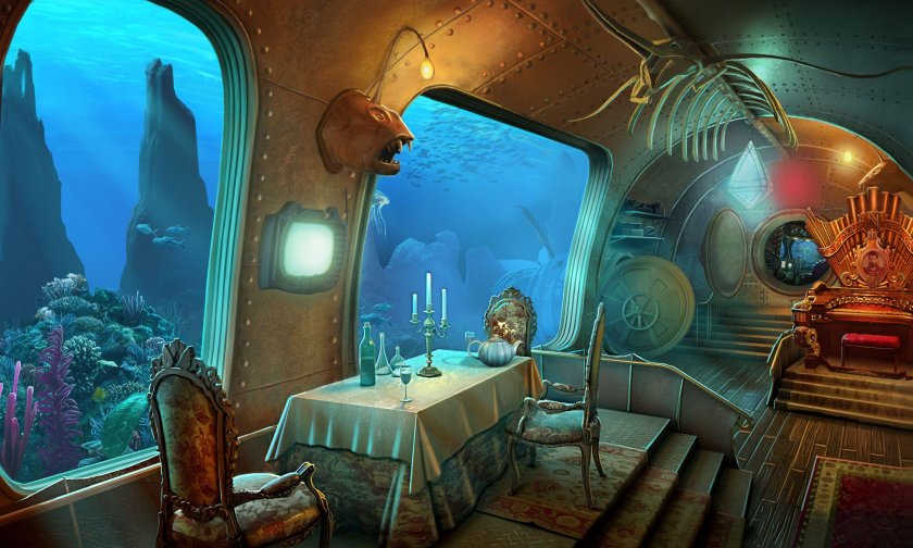 Наутилус капитана Немо внутри