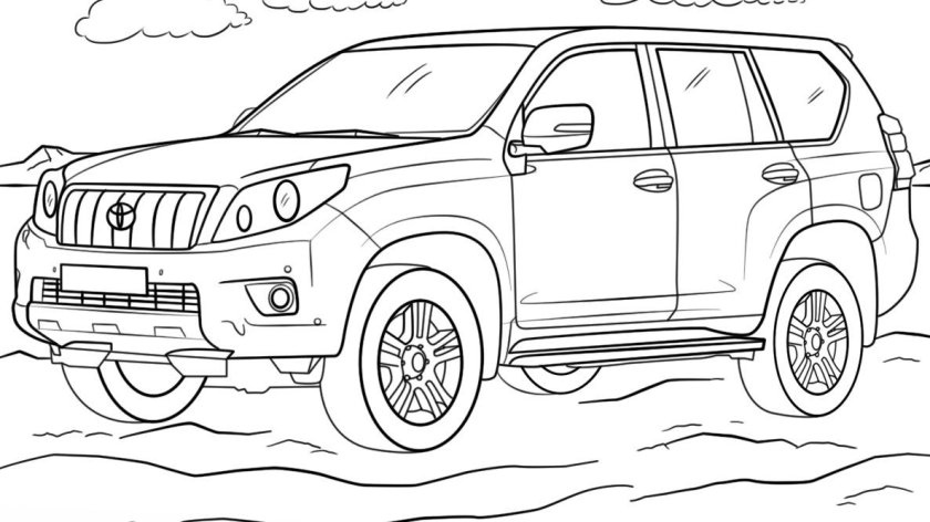 Раскраска Toyota Land Cruiser 200