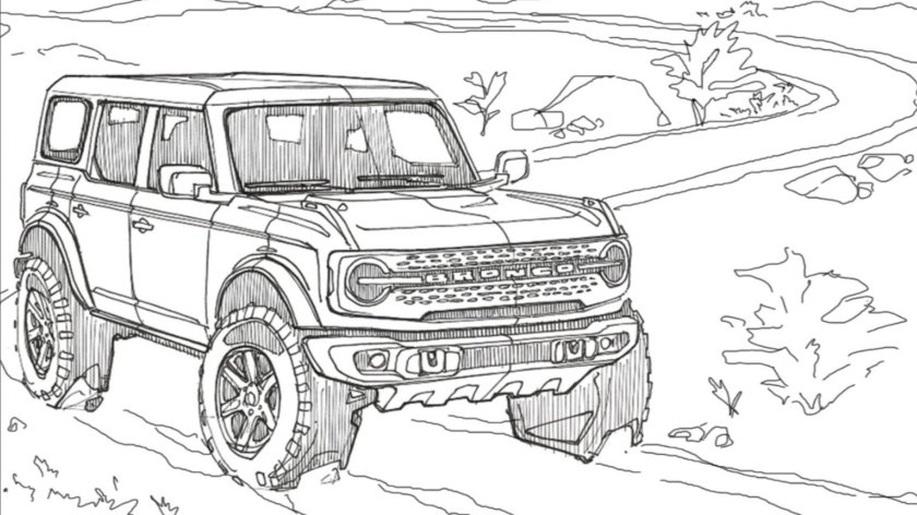 Раскраски Ford Bronco 2021
