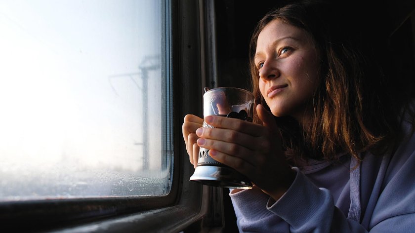 Красивые девушки в поезде