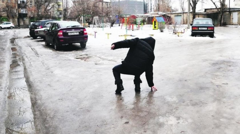 Сильный гололед