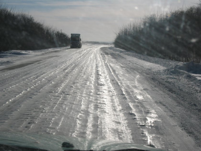 Гололед на дороге