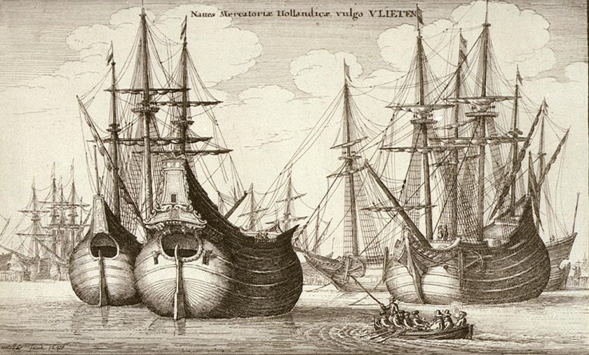 Вацлав Холлар офорт корабли