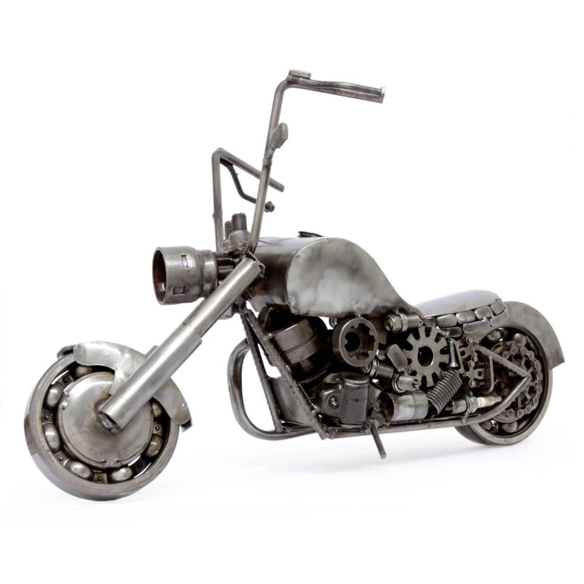 Винтажные мотоциклы из жести на стену
